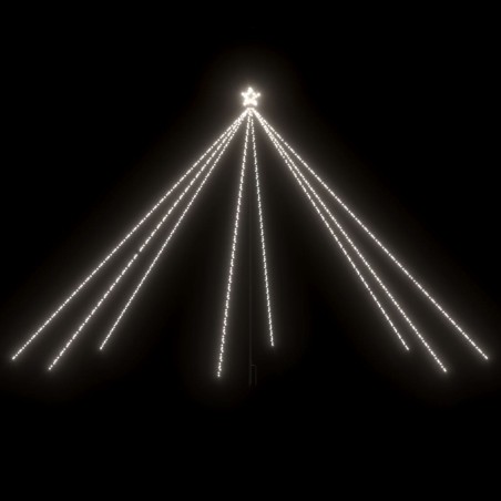 vidaXL Weihnachtsbaum-Lichterkette Indoor Outdoor 800 LEDs Kaltweiß 5m