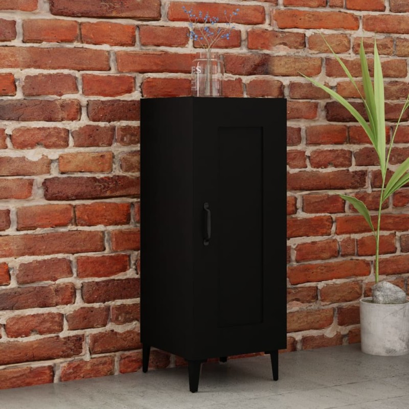 vidaXL Sideboard Schwarz 34,5x34x90 cm Holzwerkstoff vidaXL Sideboard Schwarz 34,5x34x90 cm Holzwerkstoff