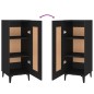 vidaXL Sideboard Schwarz 34,5x34x90 cm Holzwerkstoff vidaXL Sideboard Schwarz 34,5x34x90 cm Holzwerkstoff