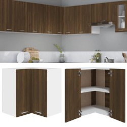 vidaXL Eck-Hängeschrank Braun Eiche-Optik 57x57x60 cm Holzwerkstoff