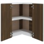 vidaXL Eck-Hängeschrank Braun Eiche-Optik 57x57x60 cm Holzwerkstoff vidaXL Eck-Hängeschrank Braun Eiche-Optik 57x57x60 cm Holzwerkstoff