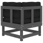 vidaXL Ecksofas mit Kissen 2 Stk. Grau Massivholz Kiefer vidaXL Ecksofas mit Kissen 2 Stk. Grau Massivholz Kiefer