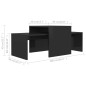 vidaXL Couchtisch-Set Hochglanz-Schwarz 100x48x40 cm Holzwerkstoff vidaXL Couchtisch-Set Hochglanz-Schwarz 100x48x40 cm Holzwerkstoff