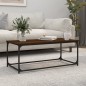 vidaXL Couchtisch Braun Eichen-Optik 102x50x40 cm Holzwerkstoff Eisen vidaXL Couchtisch Braun Eichen-Optik 102x50x40 cm Holzwerkstoff Eisen