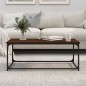 vidaXL Couchtisch Braun Eichen-Optik 102x50x40 cm Holzwerkstoff Eisen vidaXL Couchtisch Braun Eichen-Optik 102x50x40 cm Holzwerkstoff Eisen
