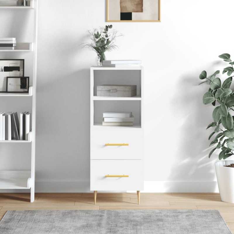 vidaXL Sideboard Weiß 34,5x34x90 cm Holzwerkstoff vidaXL Sideboard Weiß 34,5x34x90 cm Holzwerkstoff