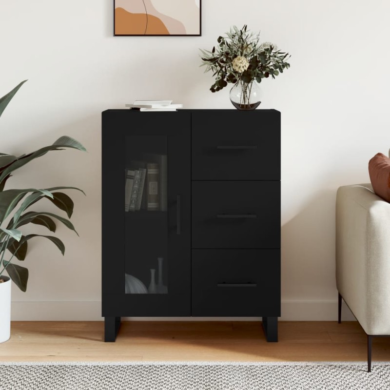 vidaXL Sideboard Schwarz 69,5x34x90 cm Holzwerkstoff vidaXL Sideboard Schwarz 69,5x34x90 cm Holzwerkstoff