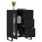 vidaXL Sideboard Schwarz 69,5x34x90 cm Holzwerkstoff vidaXL Sideboard Schwarz 69,5x34x90 cm Holzwerkstoff