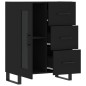 vidaXL Sideboard Schwarz 69,5x34x90 cm Holzwerkstoff vidaXL Sideboard Schwarz 69,5x34x90 cm Holzwerkstoff