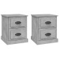 vidaXL Nachttische 2 Stk. Betongrau 39x39x47,5 cm Holzwerkstoff vidaXL Nachttische 2 Stk. Betongrau 39x39x47,5 cm Holzwerkstoff