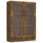 vidaXL Vitrinenschrank Räuchereiche 82,5x30,5x115 cm Holzwerkstoff vidaXL Vitrinenschrank Räuchereiche 82,5x30,5x115 cm Holzwerkstoff