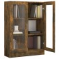 vidaXL Vitrinenschrank Räuchereiche 82,5x30,5x115 cm Holzwerkstoff vidaXL Vitrinenschrank Räuchereiche 82,5x30,5x115 cm Holzwerkstoff