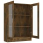vidaXL Vitrinenschrank Räuchereiche 82,5x30,5x115 cm Holzwerkstoff vidaXL Vitrinenschrank Räuchereiche 82,5x30,5x115 cm Holzwerkstoff