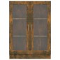 vidaXL Vitrinenschrank Räuchereiche 82,5x30,5x115 cm Holzwerkstoff vidaXL Vitrinenschrank Räuchereiche 82,5x30,5x115 cm Holzwerkstoff