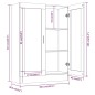 vidaXL Vitrinenschrank Räuchereiche 82,5x30,5x115 cm Holzwerkstoff vidaXL Vitrinenschrank Räuchereiche 82,5x30,5x115 cm Holzwerkstoff