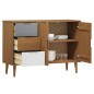 vidaXL Sideboard MOLDE Braun 113x40x80 cm Massivholz Kiefer vidaXL Sideboard MOLDE Braun 113x40x80 cm Massivholz Kiefer