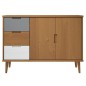 vidaXL Sideboard MOLDE Braun 113x40x80 cm Massivholz Kiefer vidaXL Sideboard MOLDE Braun 113x40x80 cm Massivholz Kiefer