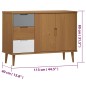 vidaXL Sideboard MOLDE Braun 113x40x80 cm Massivholz Kiefer vidaXL Sideboard MOLDE Braun 113x40x80 cm Massivholz Kiefer