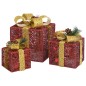 vidaXL Geschenkboxen Deko-Set 3 Stk. Rot Outdoor Indoor vidaXL Geschenkboxen Deko-Set 3 Stk. Rot Outdoor Indoor