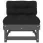 vidaXL Mittelsofas mit Kissen 2 Stk. Grau Massivholz Kiefer vidaXL Mittelsofas mit Kissen 2 Stk. Grau Massivholz Kiefer