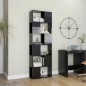 vidaXL Bücherregal Raumteiler Hochglanz-Schwarz 60x24x186 cm vidaXL Bücherregal Raumteiler Hochglanz-Schwarz 60x24x186 cm