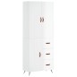 Highboard Hochglanz-Weiß 69,5x34x180 cm Holzwerkstoff Highboard Hochglanz-Weiß 69,5x34x180 cm Holzwerkstoff
