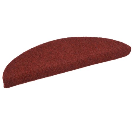 vidaXL 15 Stk. Selbstklebende Treppenmatten Nadelvlies 56x17x3cm Rot