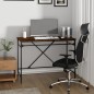 vidaXL Schreibtisch Räuchereiche 100x50x75 cm Holzwerkstoff und Eisen vidaXL Schreibtisch Räuchereiche 100x50x75 cm Holzwerkstoff und Eisen