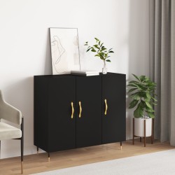 vidaXL Sideboard Schwarz 90x34x80 cm Holzwerkstoff