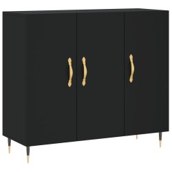 vidaXL Sideboard Schwarz 90x34x80 cm Holzwerkstoff