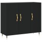 vidaXL Sideboard Schwarz 90x34x80 cm Holzwerkstoff vidaXL Sideboard Schwarz 90x34x80 cm Holzwerkstoff
