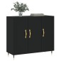 vidaXL Sideboard Schwarz 90x34x80 cm Holzwerkstoff vidaXL Sideboard Schwarz 90x34x80 cm Holzwerkstoff