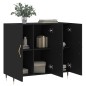 vidaXL Sideboard Schwarz 90x34x80 cm Holzwerkstoff vidaXL Sideboard Schwarz 90x34x80 cm Holzwerkstoff