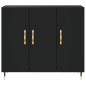vidaXL Sideboard Schwarz 90x34x80 cm Holzwerkstoff vidaXL Sideboard Schwarz 90x34x80 cm Holzwerkstoff