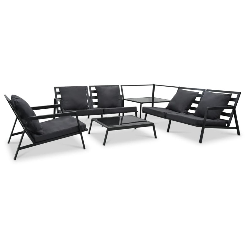 vidaXL 5-tlg. Garten-Lounge-Set mit Auflagen Aluminium Dunkelgrau vidaXL 5-tlg. Garten-Lounge-Set mit Auflagen Aluminium Dunkelgrau