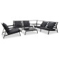 vidaXL 5-tlg. Garten-Lounge-Set mit Auflagen Aluminium Dunkelgrau vidaXL 5-tlg. Garten-Lounge-Set mit Auflagen Aluminium Dunkelgrau