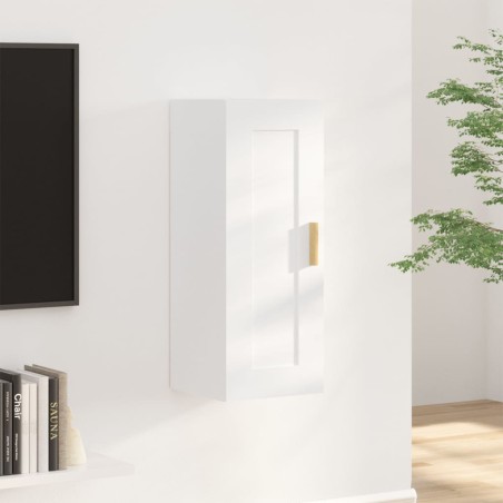 vidaXL Wandschrank Weiß 35x34x90 cm Holzwerkstoff