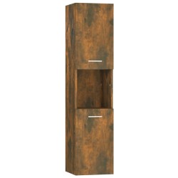 vidaXL Badezimmerschrank Räuchereiche 30x30x130 cm Holzwerkstoff