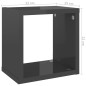 vidaXL Würfelregale 2 Stk. Hochglanz-Grau 22x15x22 cm vidaXL Würfelregale 2 Stk. Hochglanz-Grau 22x15x22 cm