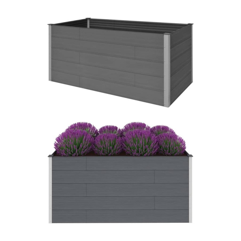 vidaXL Garten-Hochbeet Grau 200 x 100 x 91 cm WPC vidaXL Garten-Hochbeet Grau 200 x 100 x 91 cm WPC