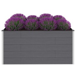 vidaXL Garten-Hochbeet Grau 200 x 100 x 91 cm WPC
