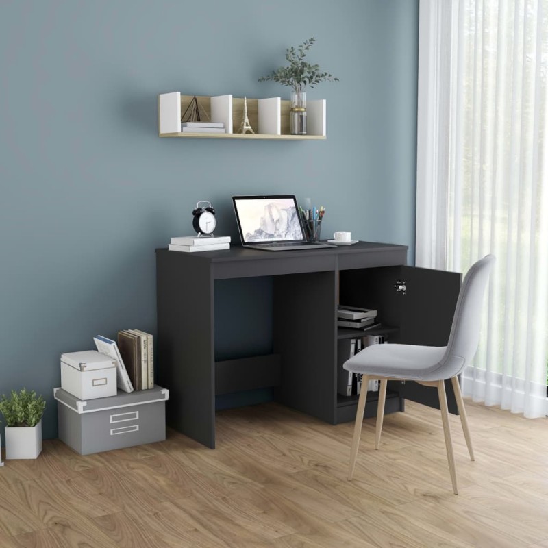 vidaXL Schreibtisch Grau 100x50x76 cm Holzwerkstoff vidaXL Schreibtisch Grau 100x50x76 cm Holzwerkstoff