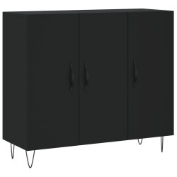 vidaXL Sideboard Schwarz 90x34x80 cm Holzwerkstoff