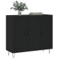 vidaXL Sideboard Schwarz 90x34x80 cm Holzwerkstoff vidaXL Sideboard Schwarz 90x34x80 cm Holzwerkstoff