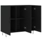 vidaXL Sideboard Schwarz 90x34x80 cm Holzwerkstoff vidaXL Sideboard Schwarz 90x34x80 cm Holzwerkstoff