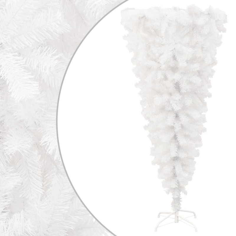 vidaXL Künstlicher Weihnachtsbaum mit Ständer Umgekehrt Weiß 150 cm vidaXL Künstlicher Weihnachtsbaum mit Ständer Umgekehrt Weiß 150 cm