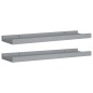 vidaXL Bilderleisten 2 Stk. Grau 40x9x3 cm MDF vidaXL Bilderleisten 2 Stk. Grau 40x9x3 cm MDF