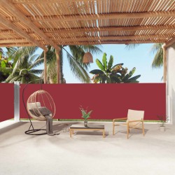 vidaXL Seitenmarkise Ausziehbar Rot 160x1000 cm