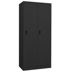 vidaXL Kleiderschrank Anthrazit 80x50x180 cm Stahl
