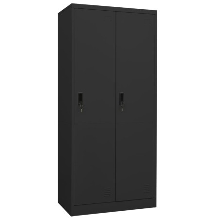 vidaXL Kleiderschrank Anthrazit 80x50x180 cm Stahl